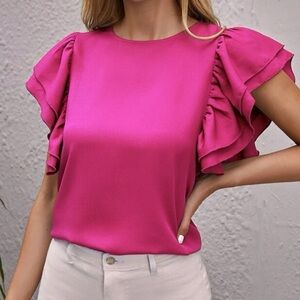 SHEIN butterfly sleeve top!